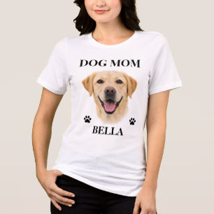 T-shirt En Tri-matière Nom et photo personnalisés de chien modernes et co
