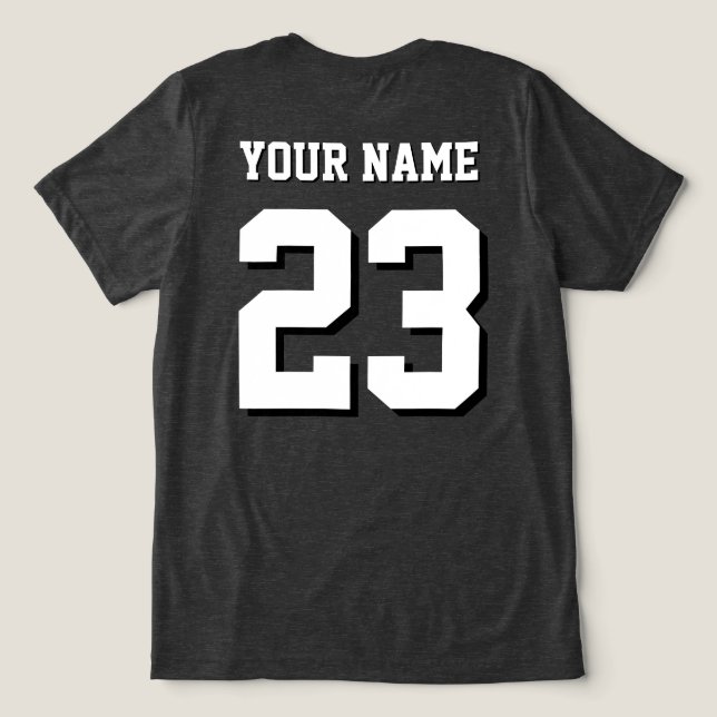T-shirt En Tri-matière Nom personnalisé et numéro Jersey Sports (Design Verso)