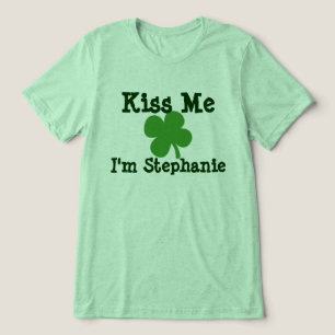 T-shirt En Tri-matière Nom personnalisé Kiss Me St. Patrick's Day Ladies