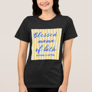 T-shirt En Tri-matière Noms d'enfants personnalisés « Mama of Both » tend