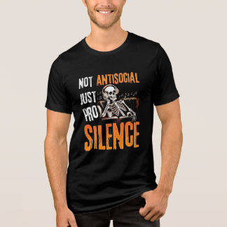 T-shirt En Tri-matière Not Antisocial Just Pro Silence 