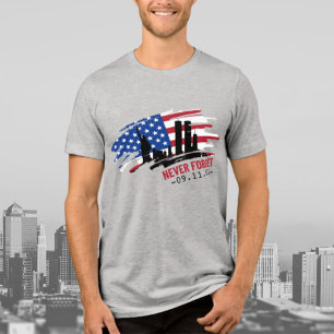 T-shirt En Tri-matière N'oubliez jamais le souvenir du 11 septembre