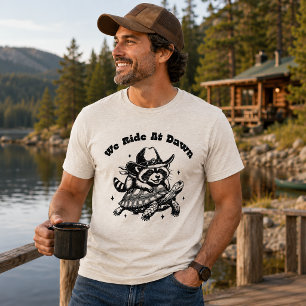 T-shirt En Tri-matière Nous Partons à l'Aube Drôle de Raton Laveur