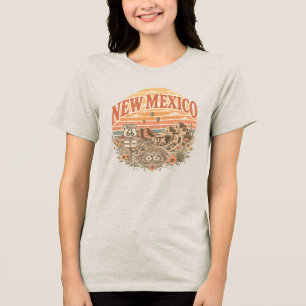 T-shirt En Tri-matière Nouveau Mexique Route 66 Terre d'Enchantement Vint
