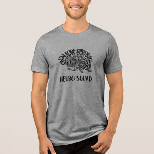 T-shirt En Tri-matière Nuage de mots de cerveau Neuro Squad en noir
