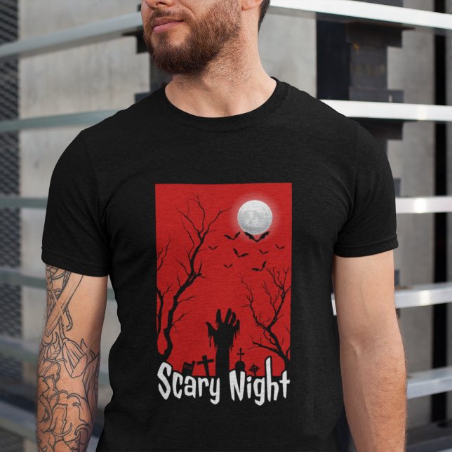 T-shirt En Tri-matière Nuit Terrifiante : Main Zombie (Créateur téléchargé)