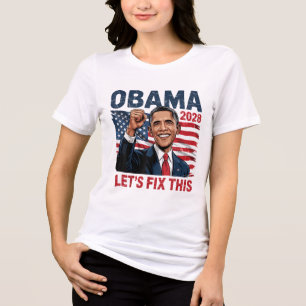 T-shirt En Tri-matière Obama Vintage rétro patriotique 2028