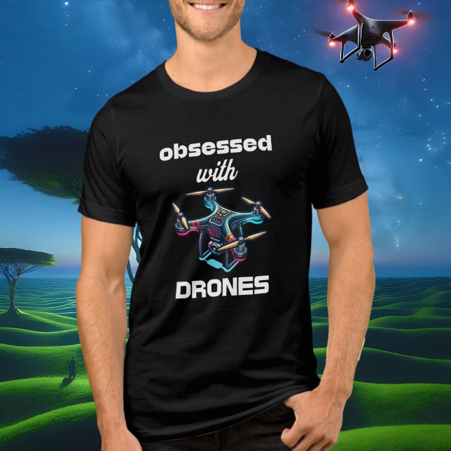 T-shirt En Tri-matière Obsédés par les drones (Créateur téléchargé)