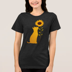 T-shirt En Tri-matière Odeur de chats Tournesol minimaliste Art