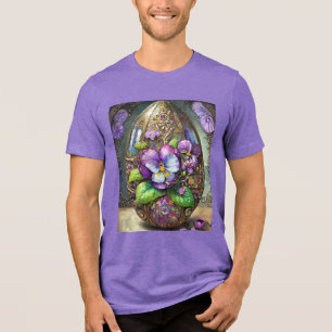 T-shirt En Tri-matière Oiseaux en fleurs Pied violets Fleur sauvage Oeuf 