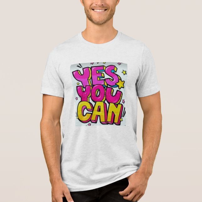 T-SHIRT  EN TRI-MATIÈRE OUI, 👕 (Recto)