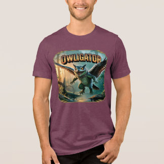 T-shirt En Tri-matière Owligator Illustration – Owl Alligator Funny Scary