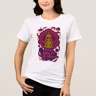 T-shirt En Tri-matière Paix Amour et Alignement Cosmique – Âmes Cosmiques