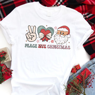 T-shirt En Tri-matière Paix Amour Noël Groovy
