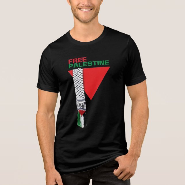 T-shirt En Tri-matière Palestine libre, Palestine, drapeau de la Palestin (Recto)