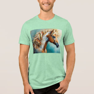 T-shirt En Tri-matière Palomino Peinture Mustang Portrait