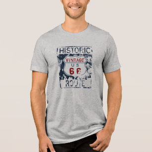 T-shirt En Tri-matière Panneau de signalisation de la carte historique de