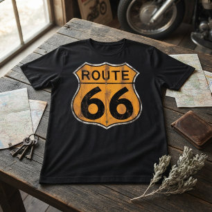 T-shirt En Tri-matière Panneau routier vintage Route 66