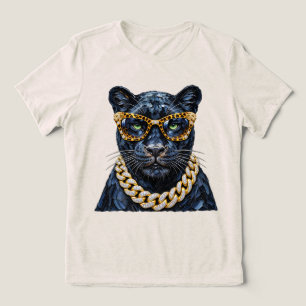 T-shirt En Tri-matière "Panthère Boujee Lunettes à Imprimé Léopard Chaîne