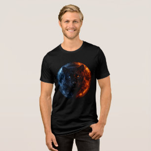 T-shirt En Tri-matière Panthère de feu et de glace – Art fantastique à do