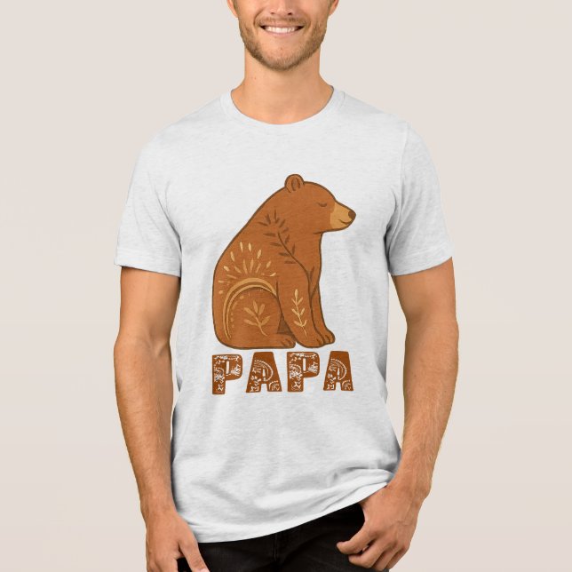 T-shirt En Tri-matière Papa Bear Classic Boho T-Shirt (Recto)
