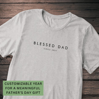 T-shirt En Tri-matière Papa béni Fête des Pères Année personnalisée Moder