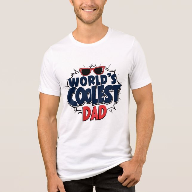 T-shirt En Tri-matière Papa le plus froid du monde (Recto)