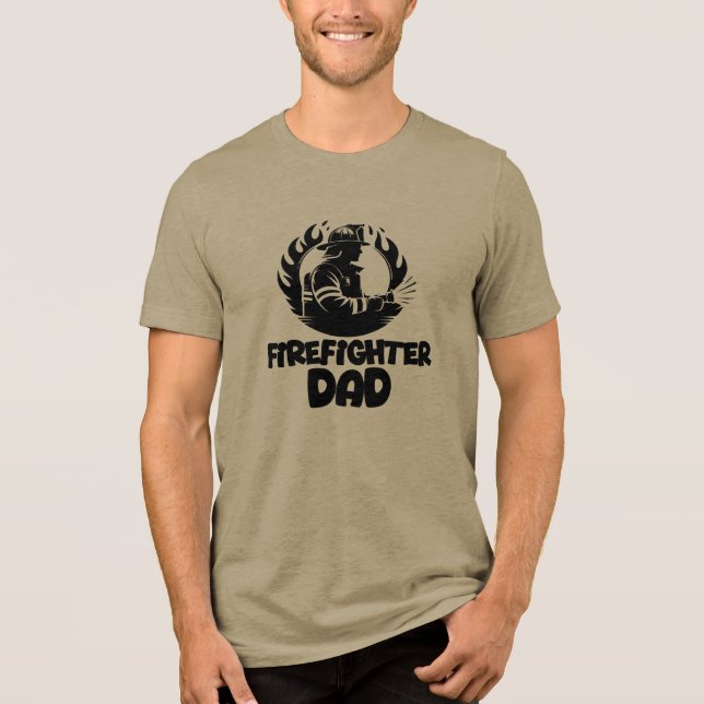 T-shirt En Tri-matière Papa pompier, Fête des Pères (Recto)