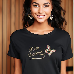 T-shirt En Tri-matière Papillon de Noël Vintage