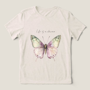 T-shirt En Tri-matière Papillon vert violet de rêve
