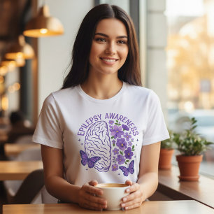 T-shirt En Tri-matière Papillons de sensibilisation à l'épilepsie Cadeau