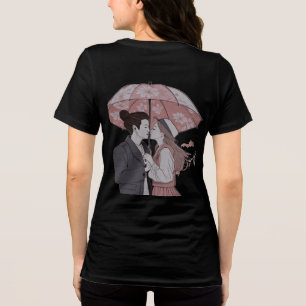 T-shirt En Tri-matière Parapluie de couple de K-drama élégant nom personn