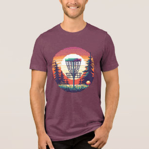 T-shirt En Tri-matière Parcours de golf Pixel Art Disk