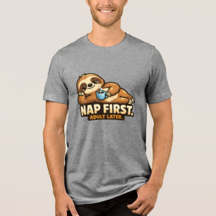 T-shirt En Tri-matière Paresseux Café - Royaume des Créatures