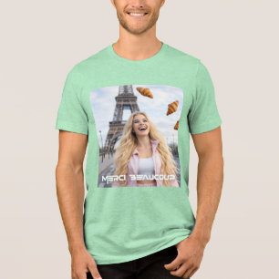 T-SHIRT  EN TRI-MATIÈRE PARIS - MERCI BEAUCOUP
