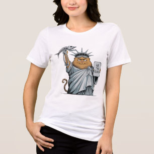 T-shirt En Tri-matière Parodie de chat de la Statue de la Liberté