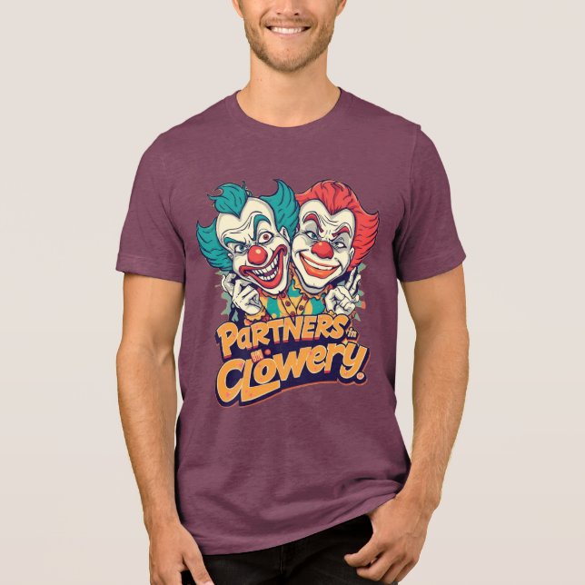 T-shirt En Tri-matière Partners in Clowery (Funny Clown Pun) (Recto)