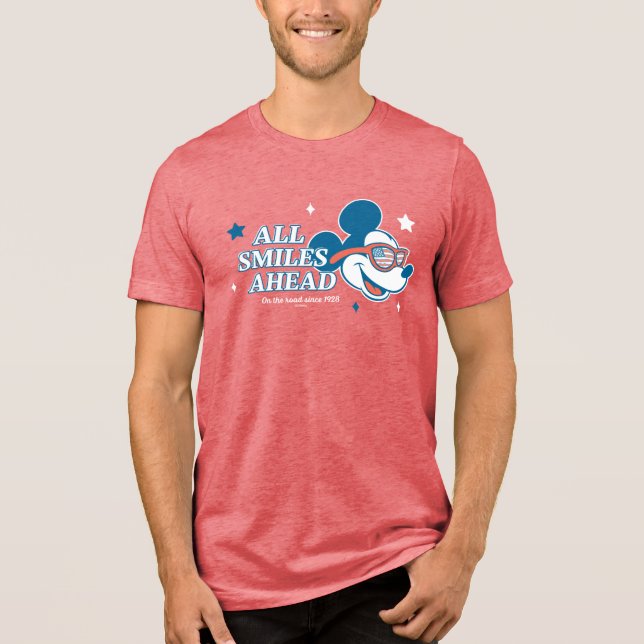 T-shirt En Tri-matière Patriotic Mickey Mouse All Smiles Ahead (Recto)