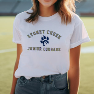 T-shirt En Tri-matière Paw Blanc des Junior Cougars de Stoney Creek