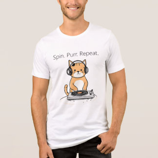 T-shirt En Tri-matière Paws and Beats Funny Cat DJ T-Shirt