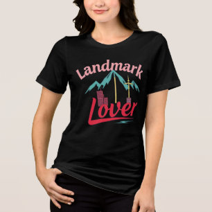 T-shirt En Tri-matière Paysage Emblématique Rétro