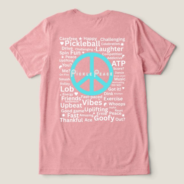 T-shirt En Tri-matière peaceful pickle words (Design Verso)