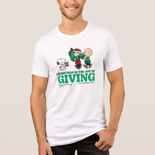 T-shirt En Tri-matière Peanuts Noël est la joie de donner