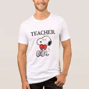 T-shirt En Tri-matière Peanuts   Snoopy Heart Hug Teacher