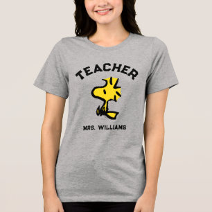 T-shirt En Tri-matière Peanuts   Woodstock Looking Ahead Teacher
