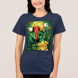T-shirt En Tri-matière Pélican contre Marais de Grenouille Ne jamais aban
