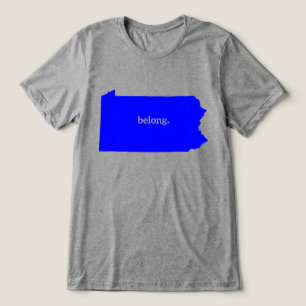 T-shirt En Tri-matière Pennsylvania Home Belong Map State Pride
