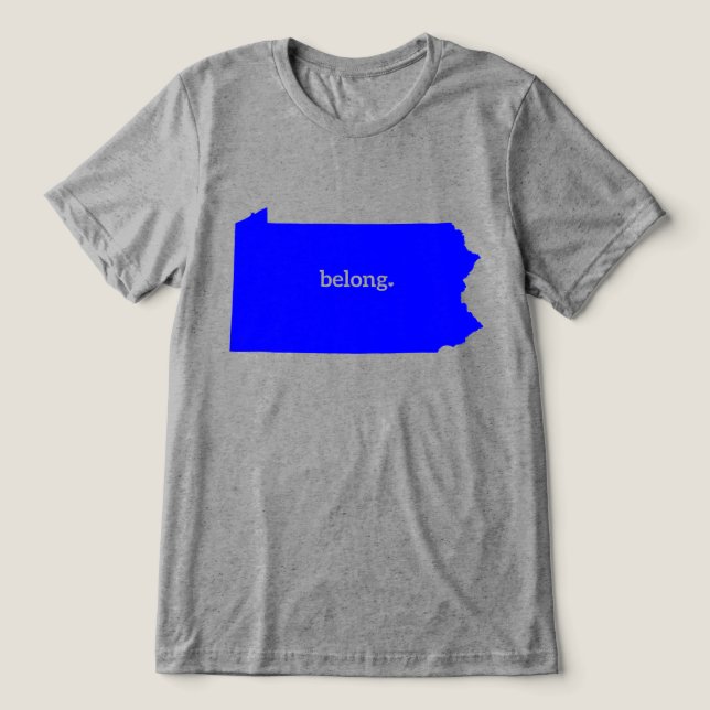 T-shirt En Tri-matière Pennsylvania Home Belong Map State Pride (Design Recto)