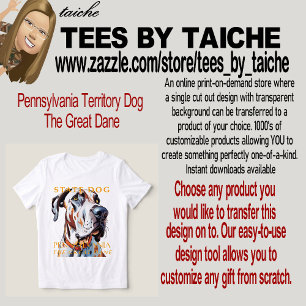 T-shirt En Tri-matière Pennsylvanie Territoire Chien Le Grand Danois