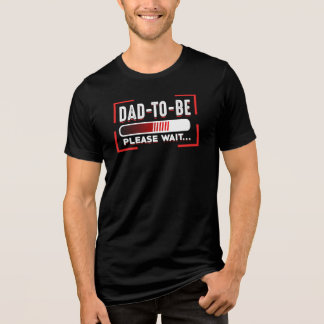 T-shirt En Tri-matière Père Futur Papa Doit Être S'Il Vous Plaît Attendre